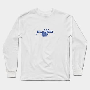 pad thai - Thai blue- Flag color - with sketch Long Sleeve T-Shirt